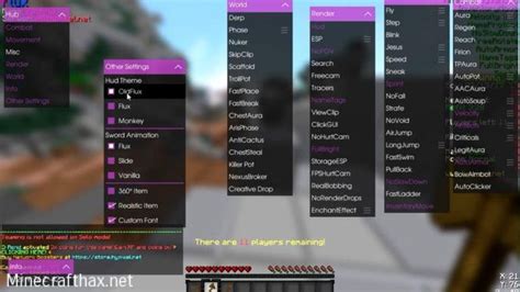 Java Hack Client 的图像结果