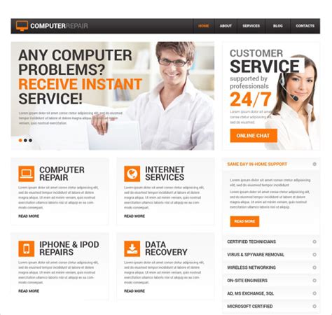 Computer Repair Website Examples 的图像结果