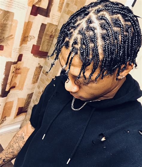 Men Box Braids Short - Natural long top short sides hairstyle with male ...
