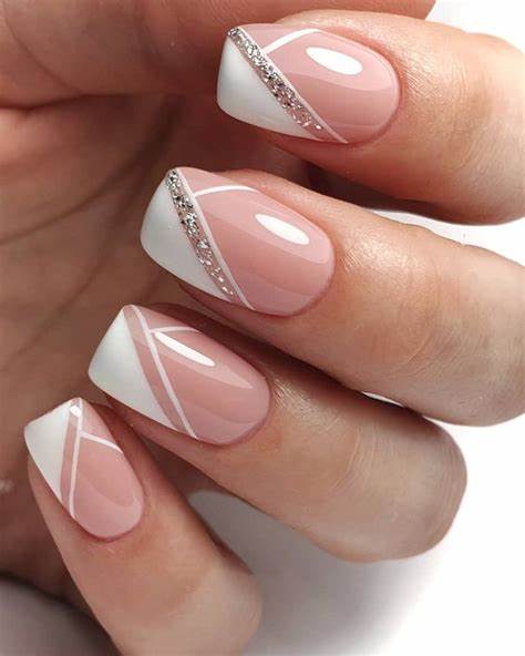 Classic French Tips< easy line nail designs