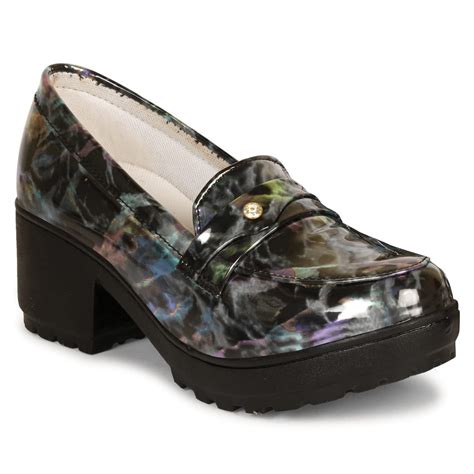 Buy commander shoes Stylish Casual High Heel Loafers for Girls and ...