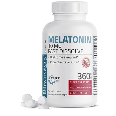 Bronson Fast Dissolve Melatonin Tablets - 10mg - Sleep Aid India | Ubuy