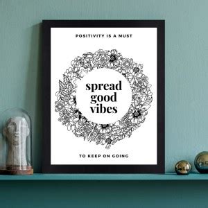Spread Good Vibes Motivational Paper Print Paper Print - Quotes ...