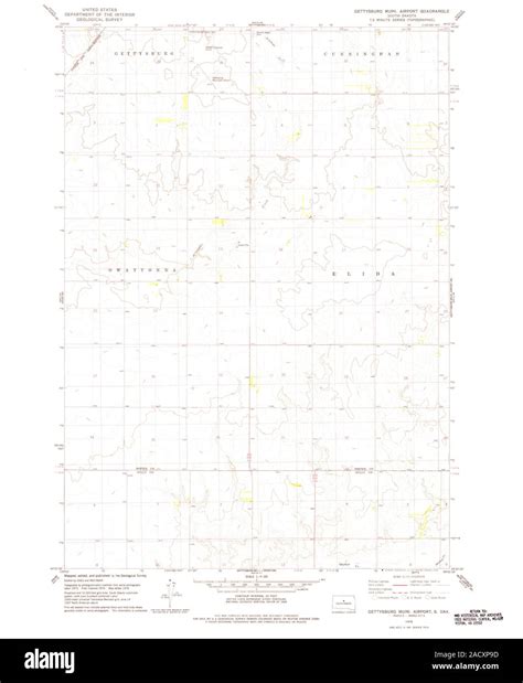 Gettysburg south dakota map hi-res stock photography and images - Alamy