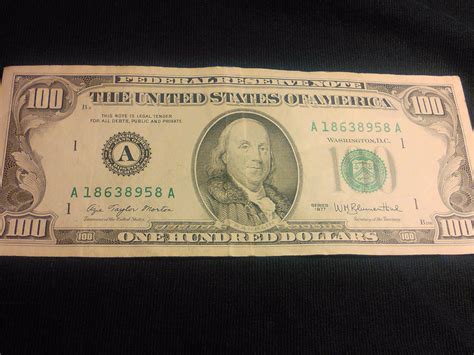 1977-Hundred-Dollar-Bill-Vintage-Design | #1883735440