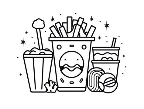 Snack Coloring Pages 的图像结果