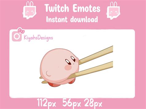 Buy Twitch Discord Emote Cute Kirby Emotes Online in India - Etsy