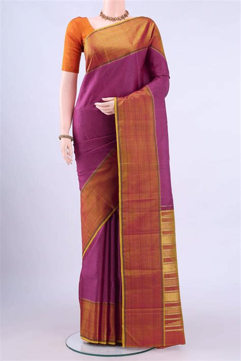 Magenta Kanchipuram Silk Saree – Nalli Silk Sarees Pvt Ltd
