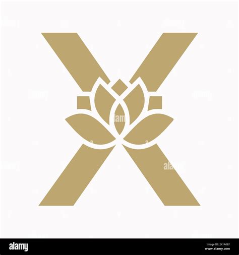 Letter X Flower Concept For Botanic Symbol. Beauty Sign Stock Vector Image & Art - Alamy