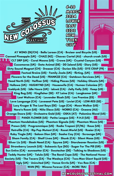 NYC's New Colossus Fest announces initial 2024 lineup