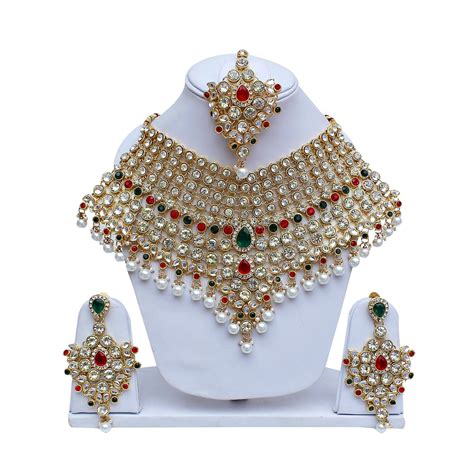 Buy Lucky Jewellery Red Green Bridal Dulhan Dulhan Wedding & Engagement ...