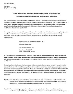 Illinois Contracting Classification Premium Adjustment Program ...