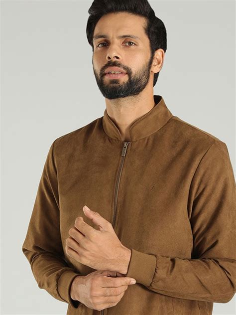 Buy Men Solid Full Sleeve Bomber Jacket Online | Indian Terrain