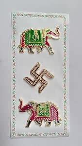 Buy Stickskart Combo Pack of Gajraj (with Shubh Labha) and Swastik ...