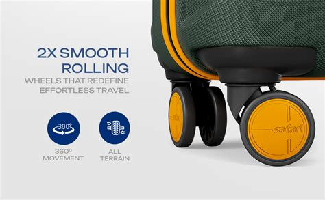 Safari Cabin Thorium Neo 8 Wheels Set of 2 (+ Medium) Trolley Bags ...