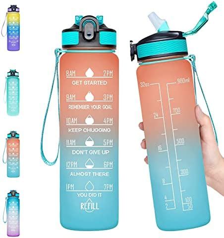 Prejak Motivational Water Bottle 1 Litre Sipper Bottle For Adults With ...