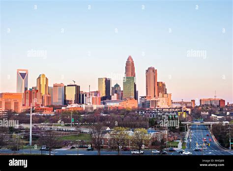 Charlotte skyline at sunrise High Resolution Stock Photography and ...