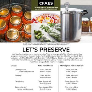 Lets Preserve Series with OSU Extension, Keller Market House, Lancaster ...