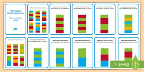 Modele și șiruri logice Cartonașe cu provocări - Twinkl