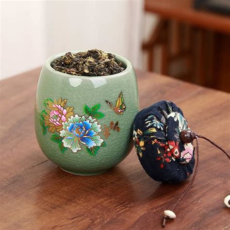 Buy Hemoton 1PC Ceramic Tea Jar Vintage Chinese Style Storage Jars ...