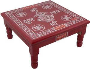 HAZEL Wooden Pooja Chowki Price in India - Buy HAZEL Wooden Pooja ...