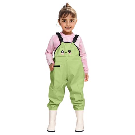Ulitacool 8-9 Years Romper Boys Girls Kids Waders Youth Fishing Waders With Pocket Water Proof ...