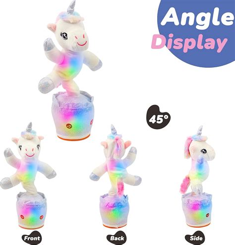 Buy Hopearl Glowing Dancing Unicorn Toy Repeats What You Say Talking ...