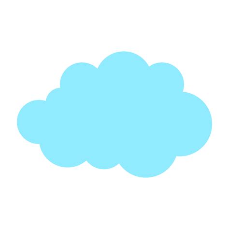 nube simple en ilustración de color azul para elemento de diseño ...