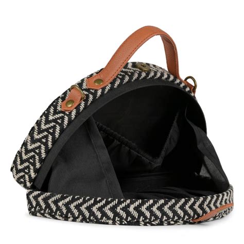 Black and White semi circle clutch Bag for ladies