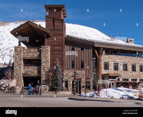 Parking structure, Lionshead, winter, Vail Ski Resort, Vail, Colorado ...