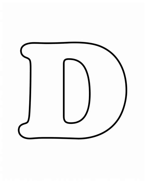 Letter D Outline Clip Art