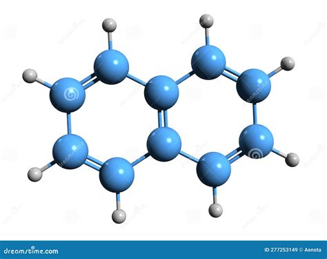 3D Image of Naphthalene Skeletal Formula Stock Illustration - Illustration of fumigant, solid ...