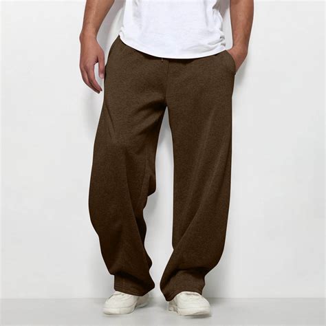 Muscularfit Mens Summer Pants Brown Plain Flowy Slacks Palazzo Full ...