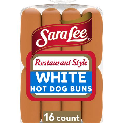 Diet info for Sara Lee Restaurant Style Hot Dog Buns, 16 count, White ...