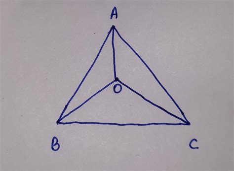 in a triangle ABC,AB=5cm,BC=6cm,CA=7cm.if 'o' is any point inside the ...