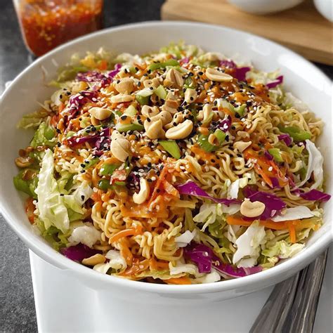 Crunchy Asian Cabbage Ramen Salad Recipe - Sweet From Scratch