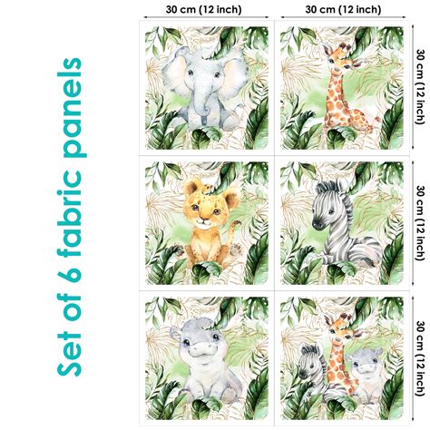 Jungle Safari Giraffe Fabric Panels for Quilting, Bedding&Sewing ...