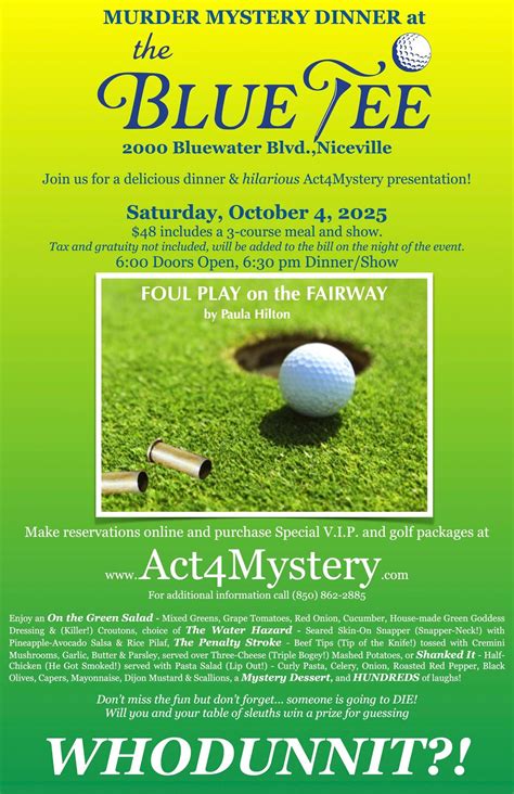FOUL PLAY ON THE FAIRWAY - SOLD OUT, Bluewater Bay Golf Club - the Blue ...