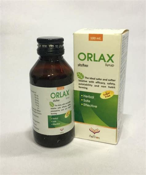 ORLAX SYRUP (Ayurvedic Laxative 1st in India) SAFFRON MEDICARE PVT. LT