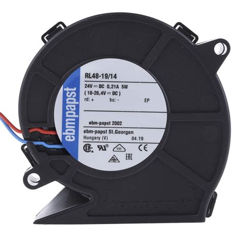 RL48-19/14 ebm-papst | ebm-papst RL 48 Series Centrifugal Fan, 24 V dc ...
