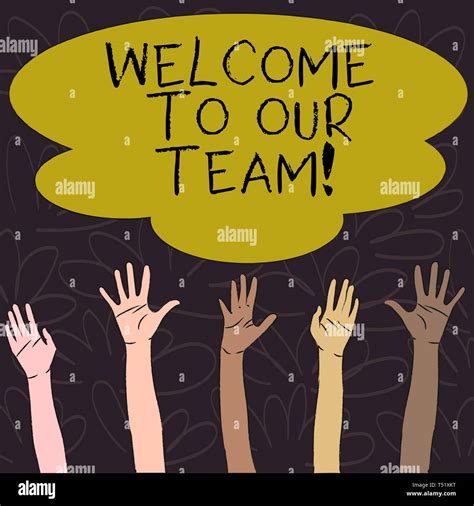 Handwriting text Welcome To Our Team. Conceptual photo introducing ...