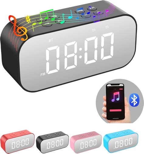 Amazon.com: BUFFBEE Bluetooth Speaker Alarm Clock with FM Radio - High Fidelity Sound, Full ...