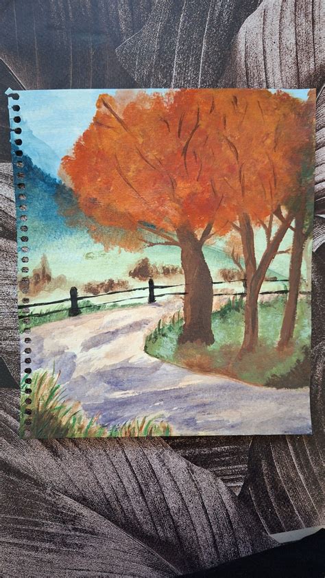 Image result for Watercolor Fall Landscape Tutorial
