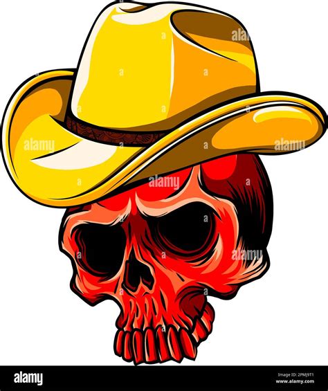 Skull With Cowboy Hat Design