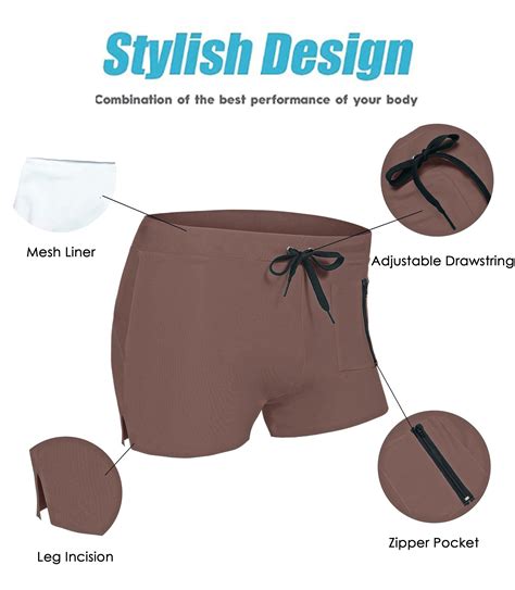 Snapklik.com : Mens Swim Tunks Sexy Swim Brief Square Leg Swimwear ...