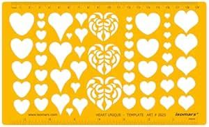 Isomars Heart Shapes Template Stencil – Drawing & Drafting Tool for Art ...
