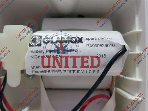 GLAMOX PA990529010 BATTERY UNIT 4,8V 4Ah MAX 2 POLE | United Marine ...