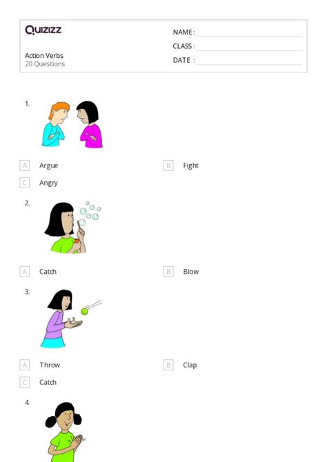 50+ Action Verbs worksheets for 7th Class on Quizizz | Free & Printable