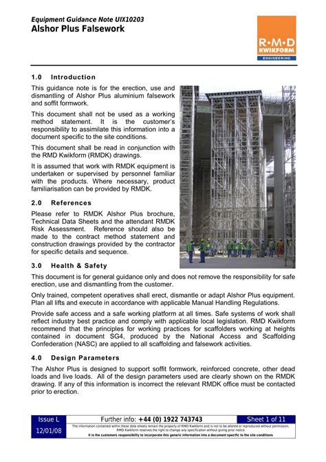 EGN UIX10203 - Alshor Plus Falsework - CMC Construction Services