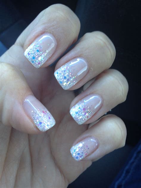 Sparkle Glitter French Tip Nails at Harry Leslie blog